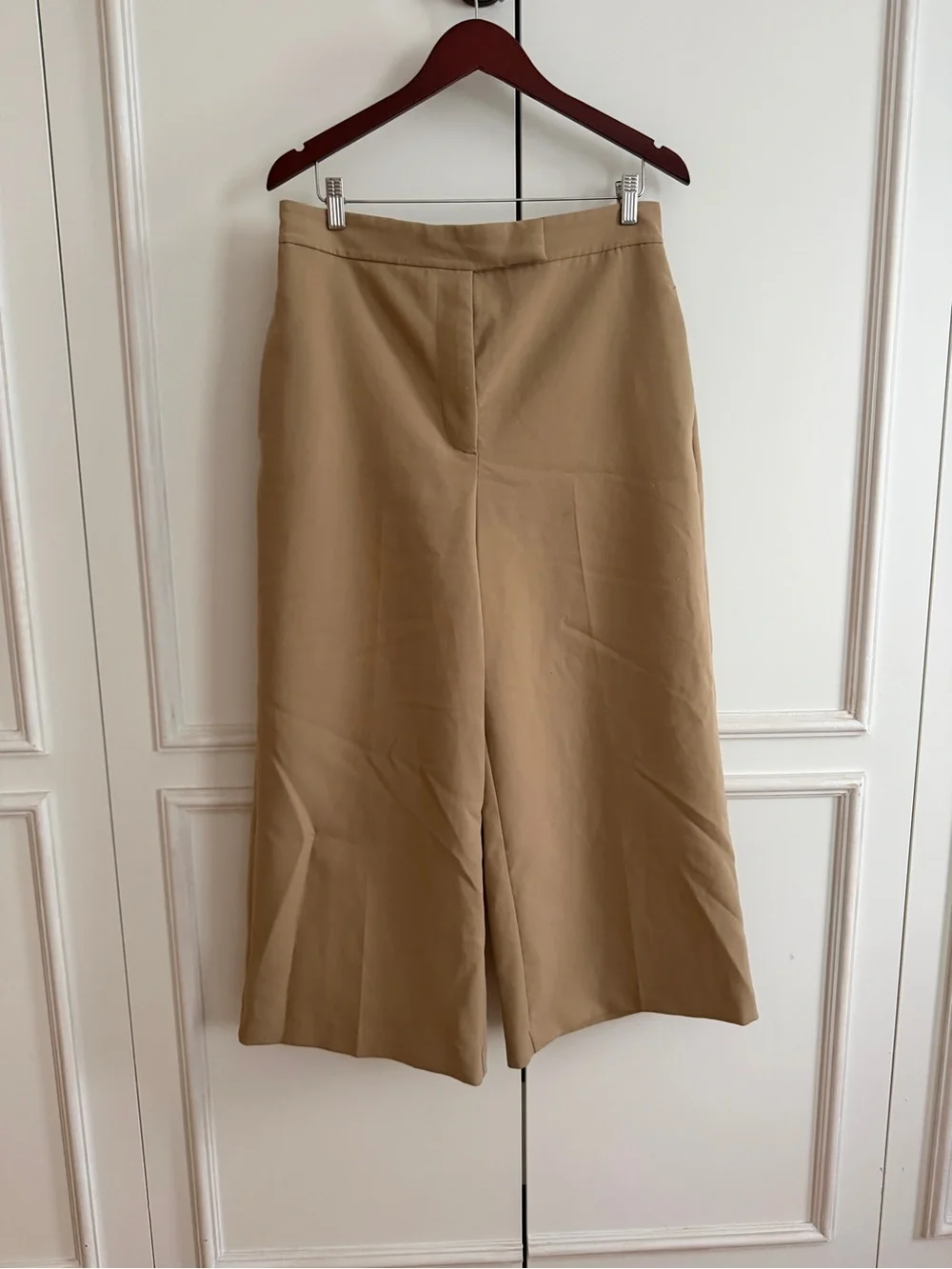 Zara Women's Wide-Leg Pants in Camel